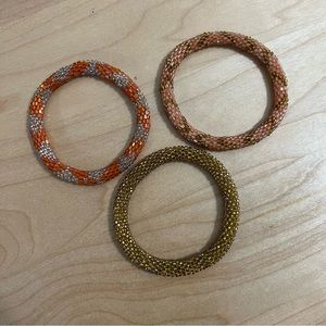 3 beaded bracelets